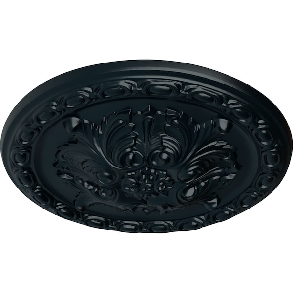 Stockport Ceiling Medallion, Hand-Painted Night Shade, 11 3/4OD X 3/8P